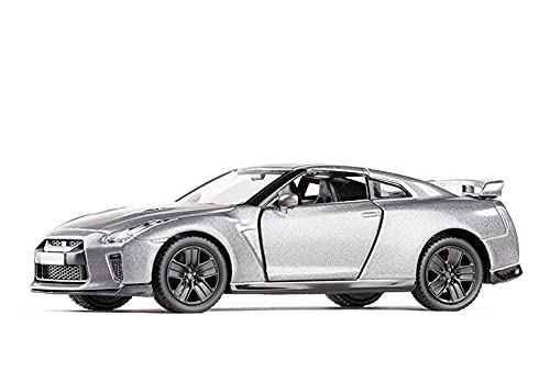 Kit Juguetes Coches Metal Resistente 1:36 Diecast Alloy Metal Collection Modelo De Coche Deportivo para Nissan GTR R35 Pull Back Toys Vehículo Maravilloso Regalo (Color : Negro)