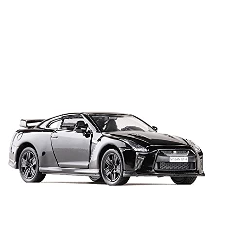 Kit Juguetes Coches Metal Resistente 1:36 Diecast Alloy Metal Collection Modelo De Coche Deportivo para Nissan GTR R35 Pull Back Toys Vehículo Maravilloso Regalo (Color : Negro)