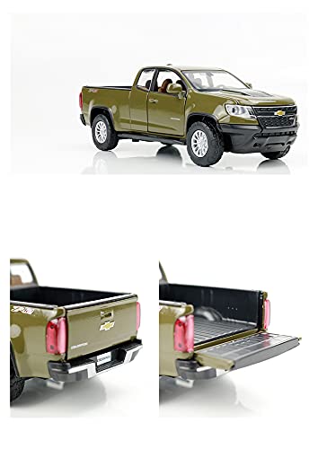 Kit Juguetes Coches Metal Resistente Diecast 1:32 para Chevrolet Colorado ZR2 Modelo De Sonido Y Luz Coches Modelo De Aleación Pantalla Colección para Adultos Maravilloso Regalo (Color : Verde)