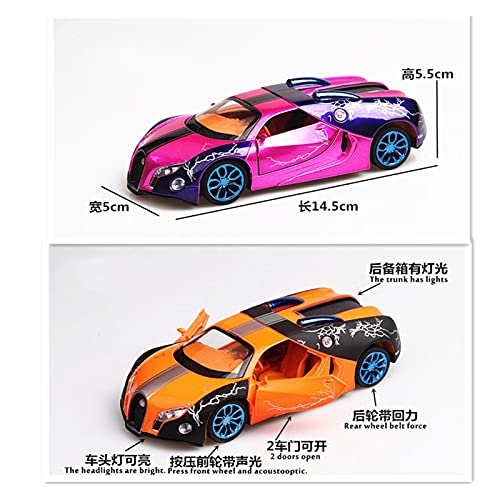 Kit Juguetes Coches Metal Resistente para 1: 32 Simulación De Aleación De Fundición A Presión De Sonido Y Luz Bugatti GT Modelo Carreras Regalo Navidad Niños Maravilloso Regalo (Color : Verde)