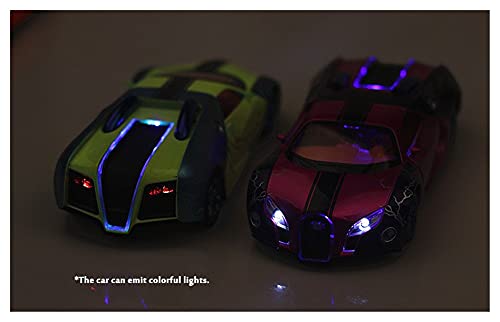 Kit Juguetes Coches Metal Resistente para 1: 32 Simulación De Aleación De Fundición A Presión De Sonido Y Luz Bugatti GT Modelo Carreras Regalo Navidad Niños Maravilloso Regalo (Color : Verde)