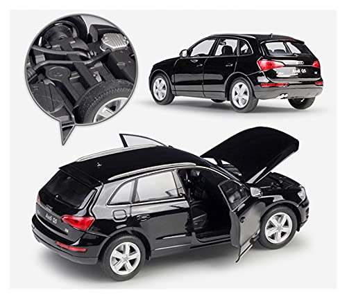 Kit Juguetes Coches Metal Resistente para Audi Q5 Escala 1:24 Juguetes para Niños Diecast Alloy Metal Car Model Collection Coche De Simulación Maravilloso Regalo (Color : Negro)