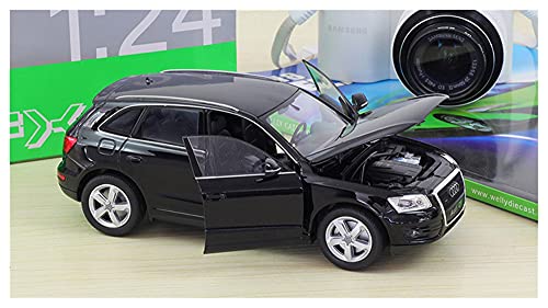 Kit Juguetes Coches Metal Resistente para Audi Q5 Escala 1:24 Juguetes para Niños Diecast Alloy Metal Car Model Collection Coche De Simulación Maravilloso Regalo (Color : Negro)