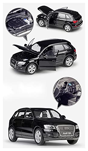 Kit Juguetes Coches Metal Resistente para Audi Q5 Escala 1:24 Juguetes para Niños Diecast Alloy Metal Car Model Collection Coche De Simulación Maravilloso Regalo (Color : Negro)