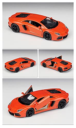 Kit Juguetes Coches Metal Resistente para Lamborghini Aventador LP700-4, Vehículo Extraíble 1:36, Modelo De Coche, Simulación De Aleación De Coche, Coche Educativo Maravilloso Regalo (Color : Negro)