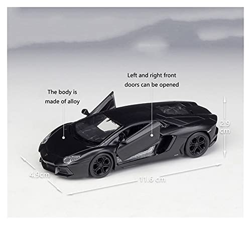 Kit Juguetes Coches Metal Resistente para Lamborghini Aventador LP700-4, Vehículo Extraíble 1:36, Modelo De Coche, Simulación De Aleación De Coche, Coche Educativo Maravilloso Regalo (Color : Negro)