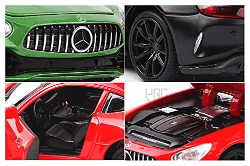 Kit Juguetes Coches Metal Resistente para Mercedes-Benz AMG GTR 1:32 Simulación Aleación Fundición Presión Tire hacia Atrás Modelo Coche Colección Regalo Juguete Maravilloso Regalo (Color : Verde)