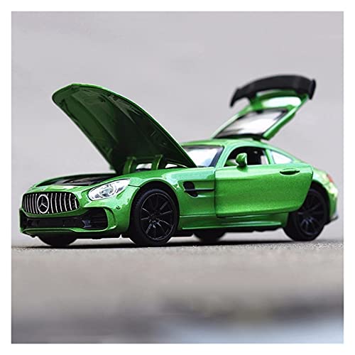 Kit Juguetes Coches Metal Resistente para Mercedes-Benz AMG GTR 1:32 Simulación Aleación Fundición Presión Tire hacia Atrás Modelo Coche Colección Regalo Juguete Maravilloso Regalo (Color : Verde)