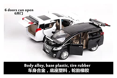 Kit Juguetes Coches Metal Resistente para Toyota Alphard Nanny 1:24 Modelo De Aleación De Coche Fundido A Presión Simulación De Coche Retroceso Vehículos Maravilloso Regalo (Color : White)