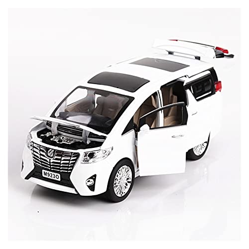 Kit Juguetes Coches Metal Resistente para Toyota Alphard Nanny 1:24 Modelo De Aleación De Coche Fundido A Presión Simulación De Coche Retroceso Vehículos Maravilloso Regalo (Color : White)