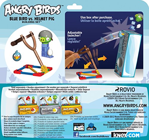 K'Nex Angry Birds Blue Bird vs. Helmet Pig Building Set [29 PCS] , color/modelo surtido