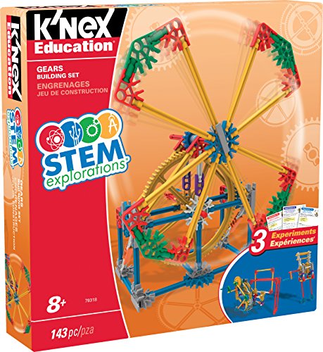 K'nex Education Stem Explorations Gear Set de construcción para Edades de 8 años en adelante, Juguete Educativo de ingeniería, 143 Piezas, Color no. (79318)