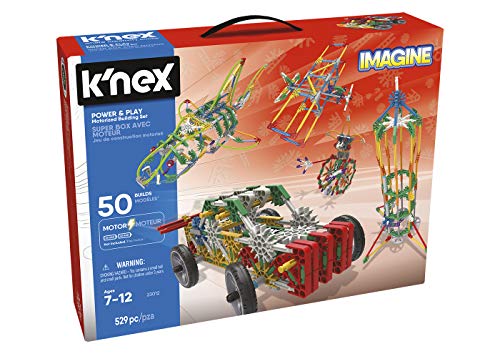 K'nex Imagine - Motor, Juego de construcción, Maleta Power & Play, 529 piezas, 50 construcciones, + 7 años (Ref. 41227)