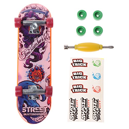 KOFUN 1 Juego de Fingerboard, Aleación de Soporte Finger Skateboard Fingerboard Skate Trucks Kid Juguetes Regalo de los niños Color Aleatorio