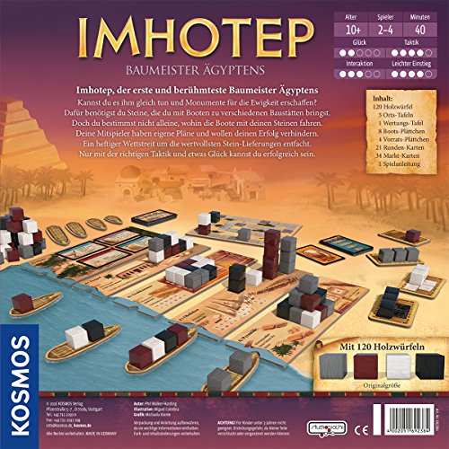 KOSMOS - Juego de tablero Imhotep, de 2 a 4 jugadores (692384) , color/modelo surtido