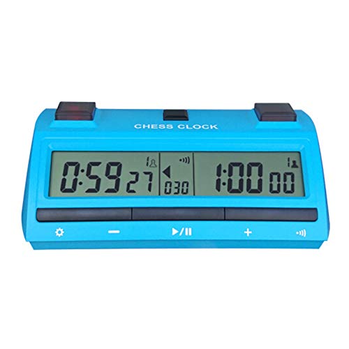 KPOON Temporizador de ajedrez Profesional Multi-Función del Juego de ajedrez Reloj de ajedrez Regla IR Varias Reglas Temporizador Negro Rojo Verde Azul Amarillo Count Up Count Down Timer