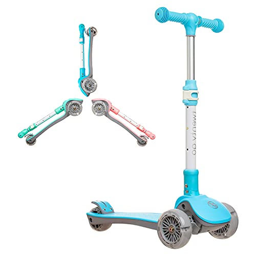 KSE002 Twenty Go - Patinete Infantil 3 Ruedas con Luces - Manillar Ajustable 57 a 77cm - Azul