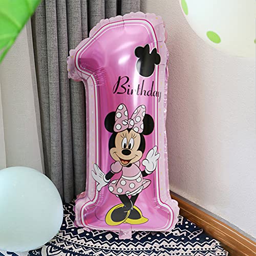 Ksopsdey Minnie Decoración De Fiesta, 1er Cumpleaños Bebe Globos Decoracion, Party Decorations Supplies, Happy Birthday Banner, Cumpleaños Globo Decoración