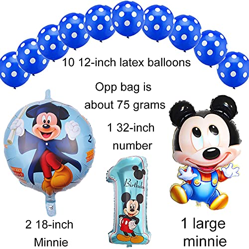 Ksopsdey Party Globos, Decoraciones de cumpleaños de Moue, Artículos para Fiestas temáticas de y Minnie 1er Fiesta Cumpleaños Bebe Globos Decoracion