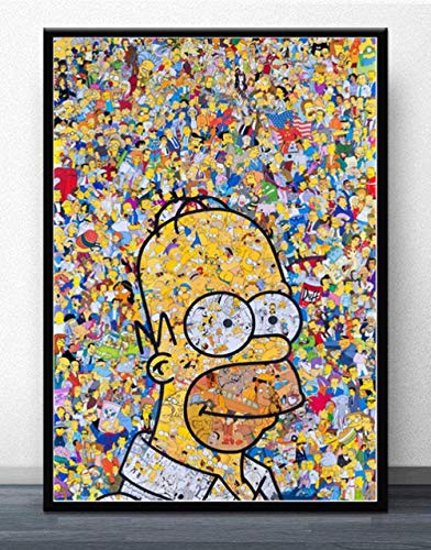 KTYXGKL Simpsons Anime Jigsaw Rompecabezas, Rompecabezas De Madera 1000 Piezas, para Juegos De Educación De Educación para Niños Adultos Puzzle Regalos de Acción de Gracias del Día de San Valent