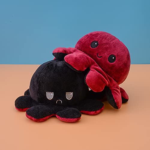 KUNSTIFY Octupus - Peluche de pulpo (tamaño XXL, 40 cm), color rojo y negro