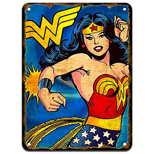 KUSTOM FACTORY - Placa de acero Wonder Woman Comics