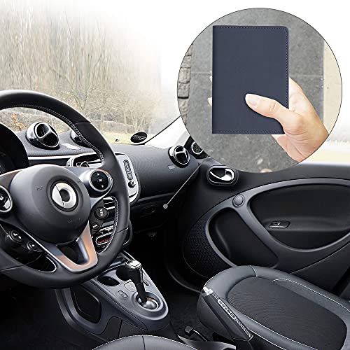 kwmobile Funda para permiso de circulación coche de cuero sintético - Con espacio para tarjetas 9.2 x 13 CM doblado - gris azulado