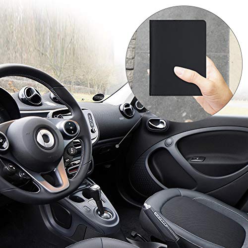 kwmobile Funda para permiso de circulación coche de cuero sintético - Para documentos de 10.5 x 14.8 CM doblados - negro