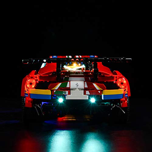 Kyglaring Kit de iluminación LED para Ferrari 488 GTE "AF Corse #51" - Juegos de luces compatibles con el modelo de bloques de construcción Lego 42125 - No incluye el juego Lego (versión estándar)