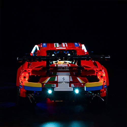 Kyglaring Kit de iluminación LED para Ferrari 488 GTE "AF Corse #51" - Juegos de luces compatibles con el modelo de bloques de construcción Lego 42125 - No incluye el juego Lego (versión estándar)