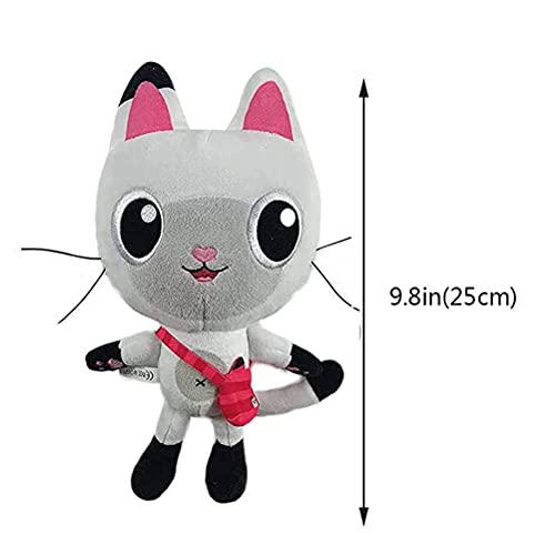 Kylewo Gabby Dollhouse Cat Plush, Cartoon Animation Doll Cute Mermaid Cat Peluche Animal Toy, Sweet Pandy Paws Gabby Dollhouse Juguetes para niños y niñas