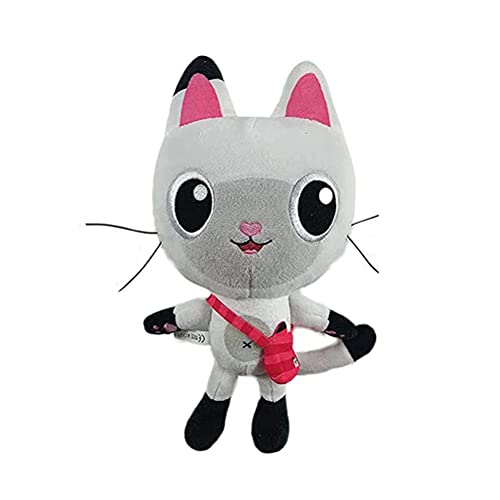 Kylewo Gabby Dollhouse Cat Plush, Cartoon Animation Doll Cute Mermaid Cat Peluche Animal Toy, Sweet Pandy Paws Gabby Dollhouse Juguetes para niños y niñas