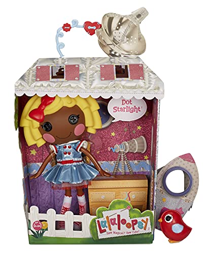 Lalaloopsy Dot Starlight 33cm con pajarito-Muñeca Astronauta con Vestido y Zapatos Intercambiables en Blanco y Azul-Caja Reutilizable-Edad: 3+ años, Color (576914C3)