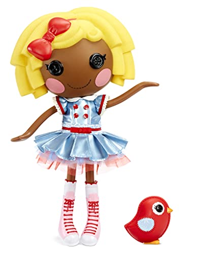 Lalaloopsy Dot Starlight 33cm con pajarito-Muñeca Astronauta con Vestido y Zapatos Intercambiables en Blanco y Azul-Caja Reutilizable-Edad: 3+ años, Color (576914C3)