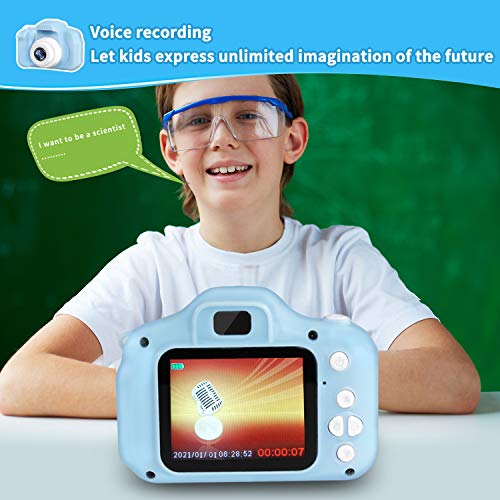 LANXUN Cámara Digital para Niños, 2.0" HD Video Cámara Infantil Juguete, 1080P Cámara de Fotos Regalos Ideales para Niños Niñas de 3-7 Años con Tarjeta TF 32 GB