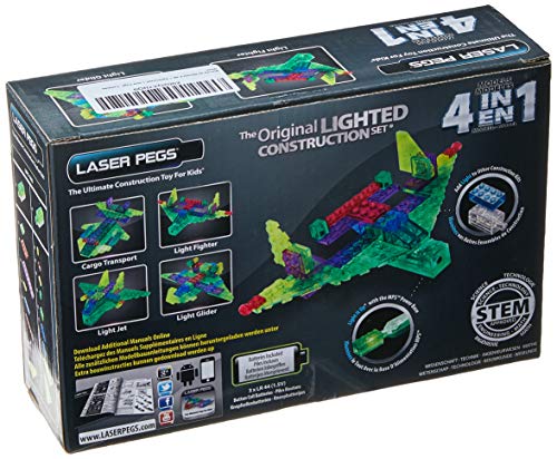 Laser Pegs - Juego construcción con Bloques Que se iluminan (Saica MPS100B)