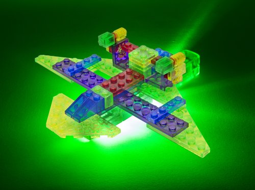 Laser Pegs - Juego construcción con Bloques Que se iluminan (Saica MPS100B)