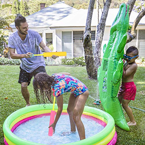 Latocos 4 Piezas Pistola de Agua de Espuma Largo Alcance Super Soaker Pistola Acuatica Potente para Playa Piscina Juguete de Verano Aire Libre Juego para Ninos Adultos