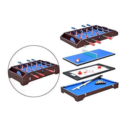 LCRACK 4 En 1 Multi Combo Sport Table, Máquina De La Diversión Durable Operación Fácil Campo De Billar, Campo De Fútbol, Hockey sobre Hielo, Ping Pong