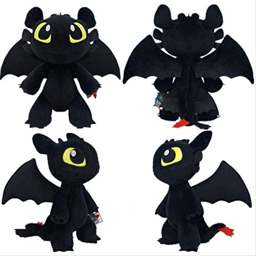 LDDZAU ¿Cómo entreno a mi dragón en el Anime? 18cm Light Fury Night Fury desdentado dragón muñeco de Peluche de Juguete 18cmB