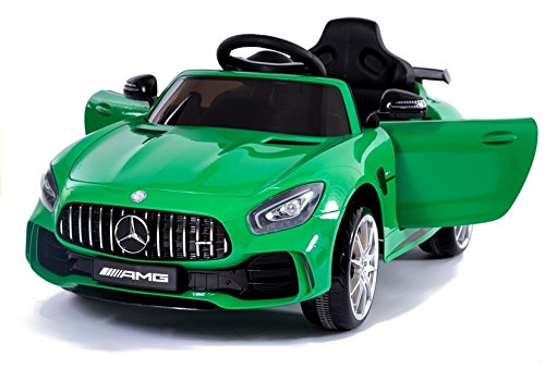 Lean Toys Infantil Vehículo Mercedes AMG GTR Verde Lacado