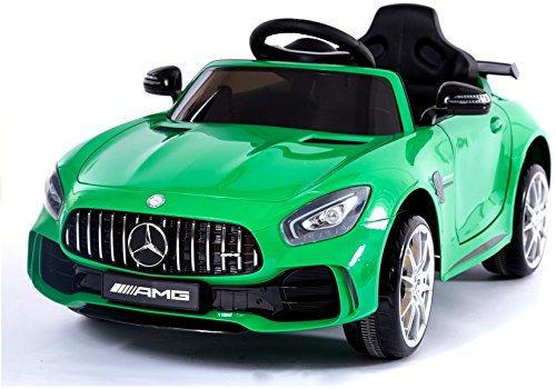 Lean Toys Infantil Vehículo Mercedes AMG GTR Verde Lacado