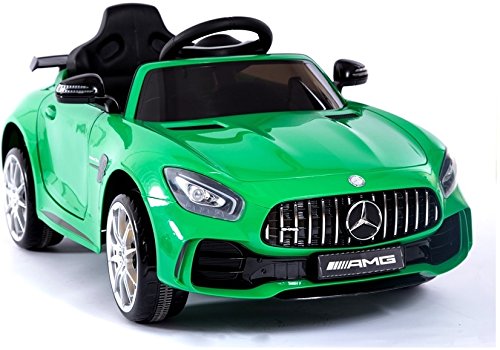 Lean Toys Infantil Vehículo Mercedes AMG GTR Verde Lacado