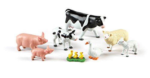 Learning Resources- Animales de la Granja Jumbo, mamás y Sus crías, Color (LER0835)