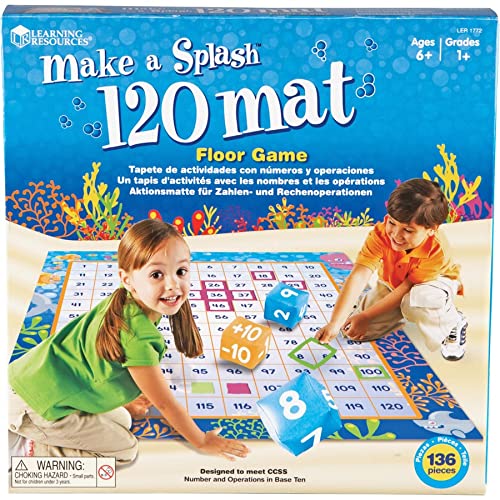 Learning Resources- Juego de Alfombra 120 Make a Splash, Color (LER1772)