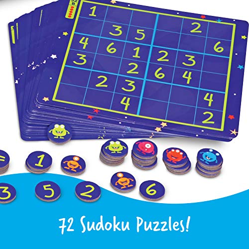 Learning Resources- Sudoku Espacial magnético, Juego de ingenio, 72 fichas, 4+ años, Multicolor (LER9320)