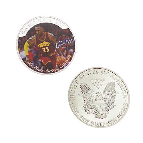 Lebron James, de los Lakers, Los Ángeles, Regalo, bañado en Plata, Moneda Conmemorativa, pequeño Emperador, Exquisita, Regalo, Atleta, Estrella del Baloncesto