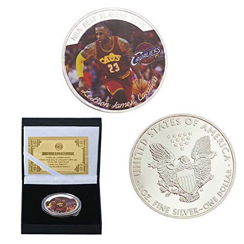 Lebron James, de los Lakers, Los Ángeles, Regalo, bañado en Plata, Moneda Conmemorativa, pequeño Emperador, Exquisita, Regalo, Atleta, Estrella del Baloncesto