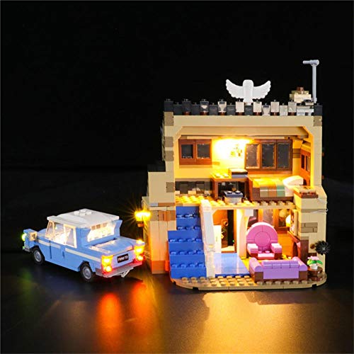 LED Light Kit De 4 Privet Drive Building Blocks Modelo Compatible con Lego 75968 Juguetes Juego De Luces (No Incluir Modelo)