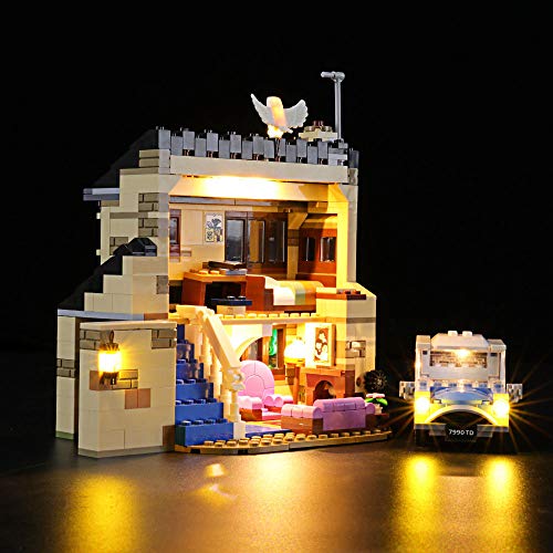 LED Light Kit De 4 Privet Drive Building Blocks Modelo Compatible con Lego 75968 Juguetes Juego De Luces (No Incluir Modelo)